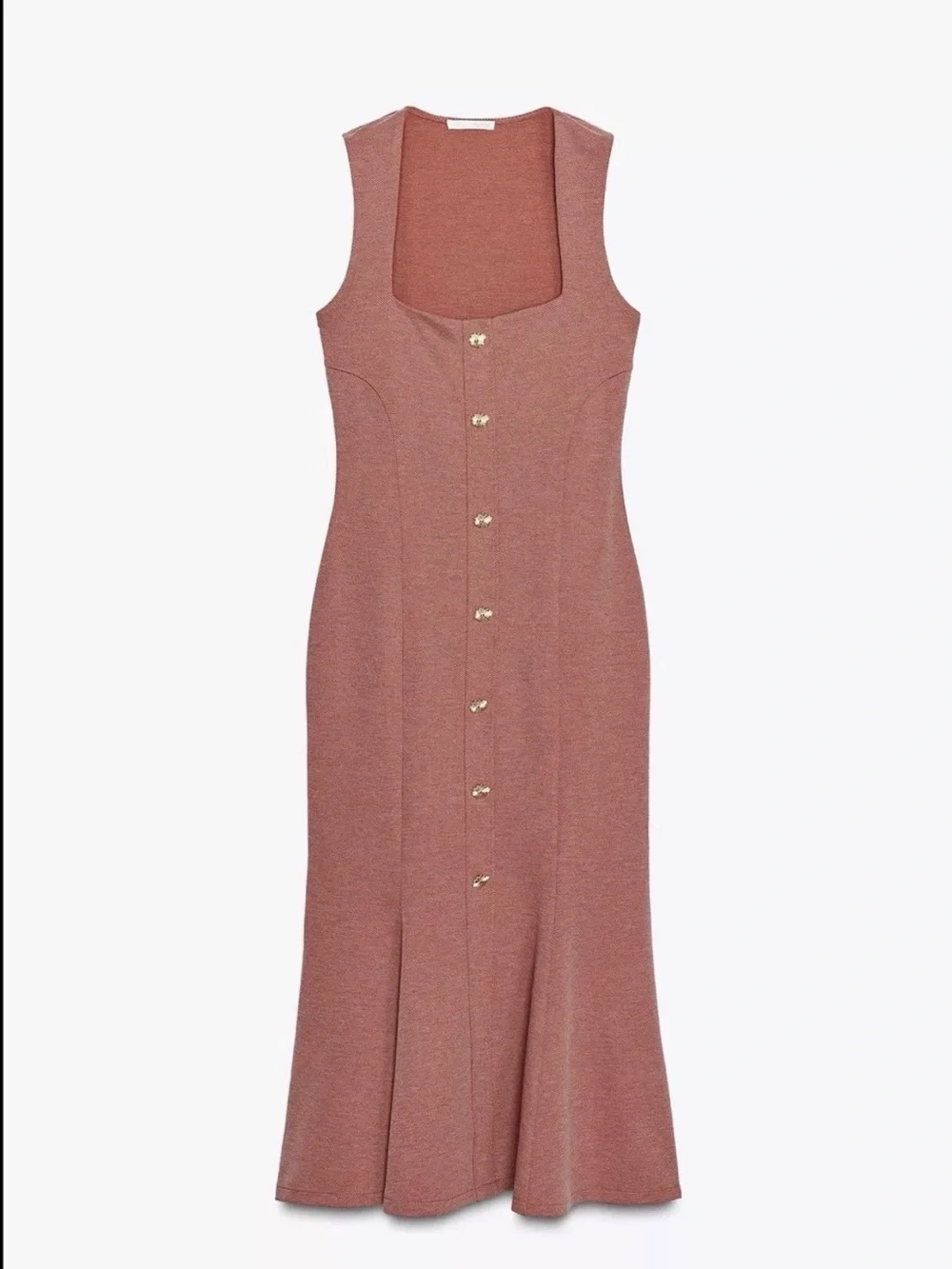 ZARA ❗️NWT PIQUE DRESS BUTTONED SIZE LARGE REF 3644/183 - Picture 2 of 5